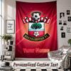 Wall Hanging Tapestry With Custom Name & Text, Southampton FC Decorative Tapestry For Bedroom