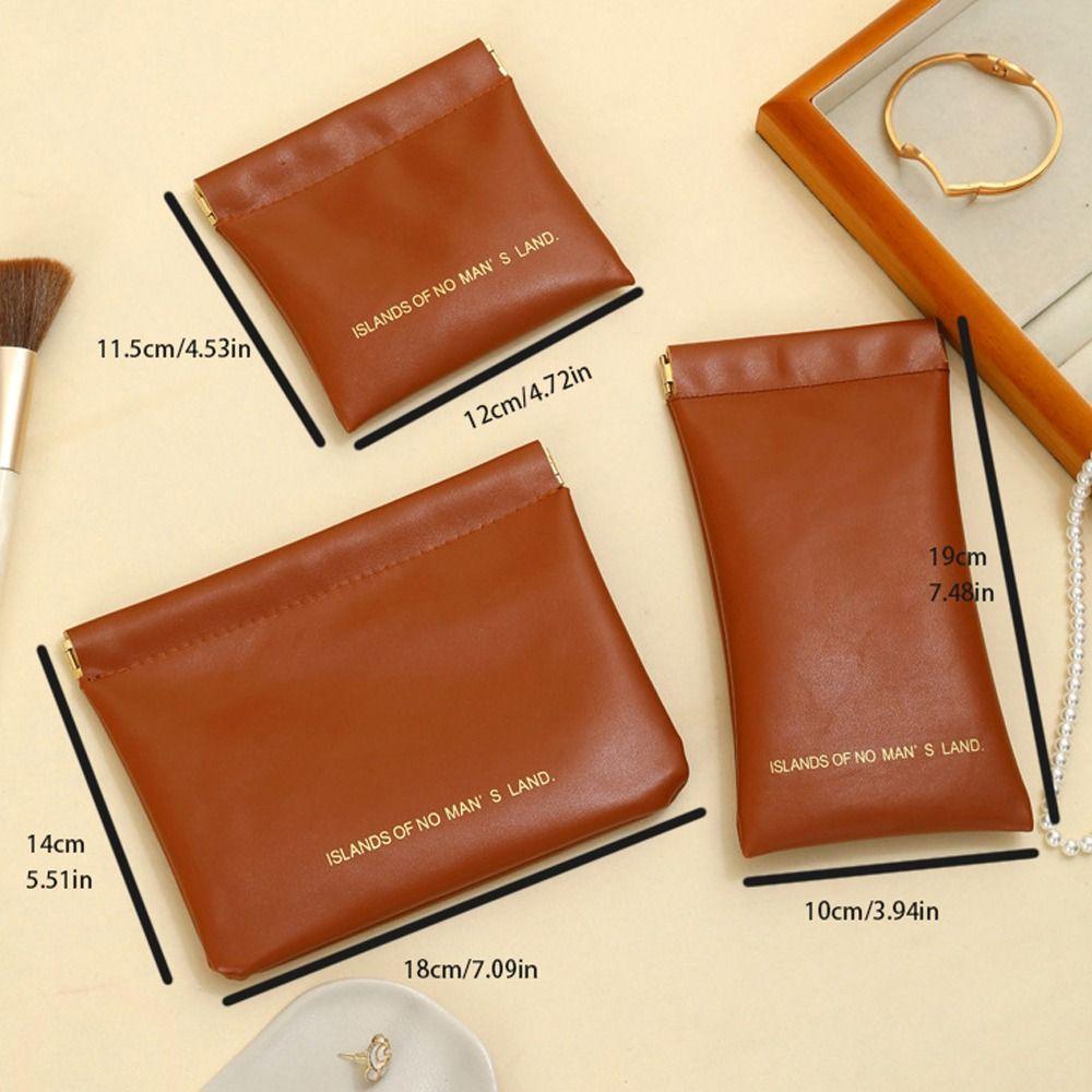 Letter Mini Self-closing Coin Purse Spring Bag Small Sunglasses Bag Holder  Outdoor