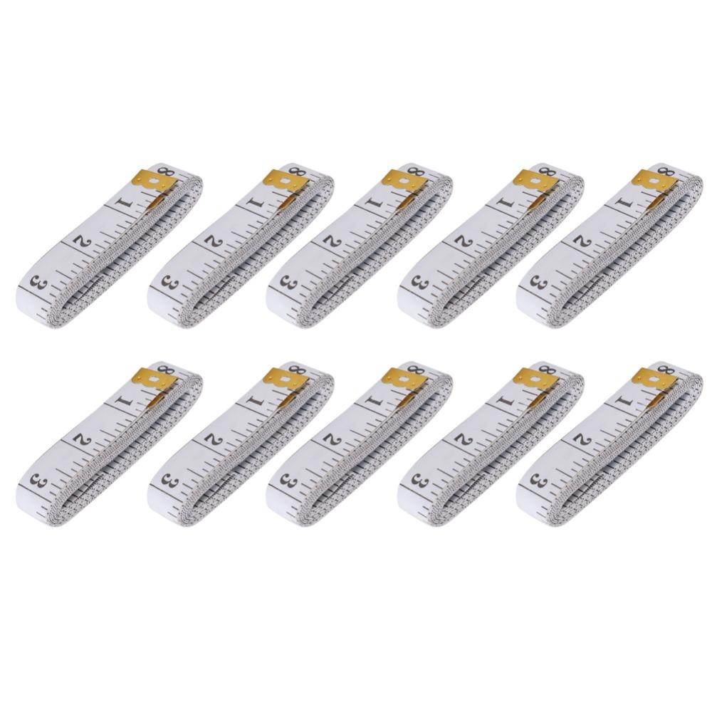 10Pcs 120-inch Body Measuring Tape White Tailor Tape Soft Measuring Tape  For Body Measurement