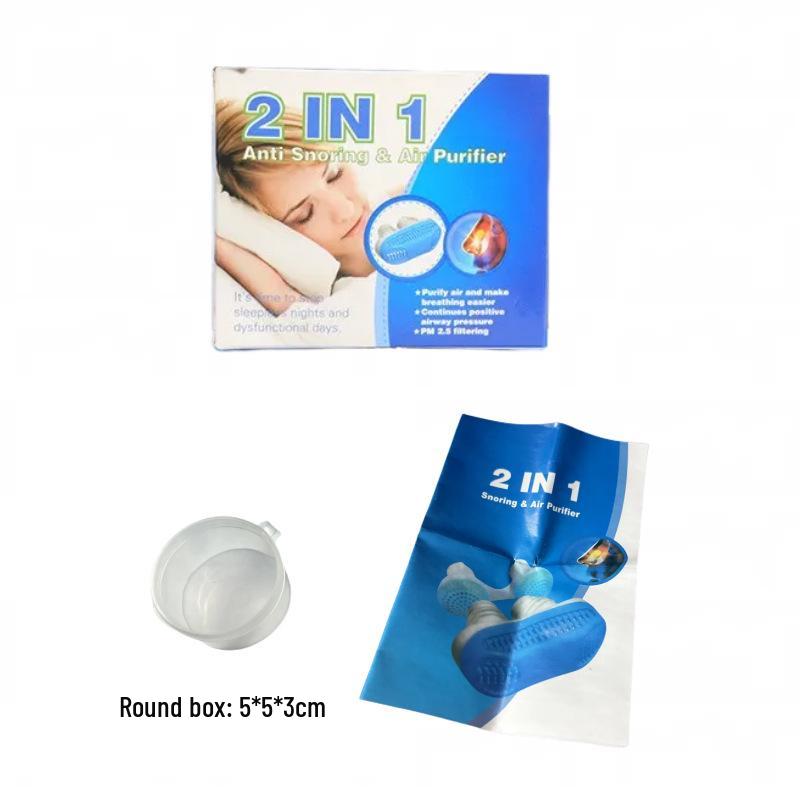 Anti-Snoring Nasal Breathing Aid & Sleep Ventilator 2-in-1 Device
