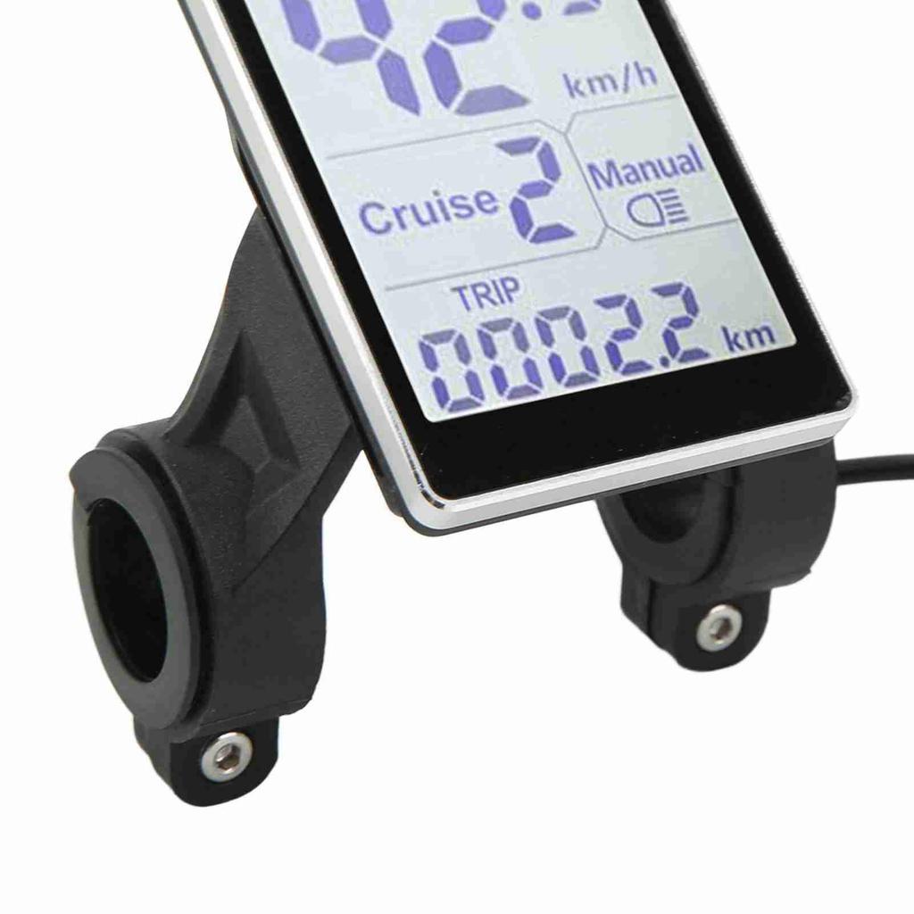 Electric Bike LCD Display Sturdy and Wear Proof ABS Easy To Install Scooter LCD Display 5 Pin for 31.8mm 22.2mm Handlebars