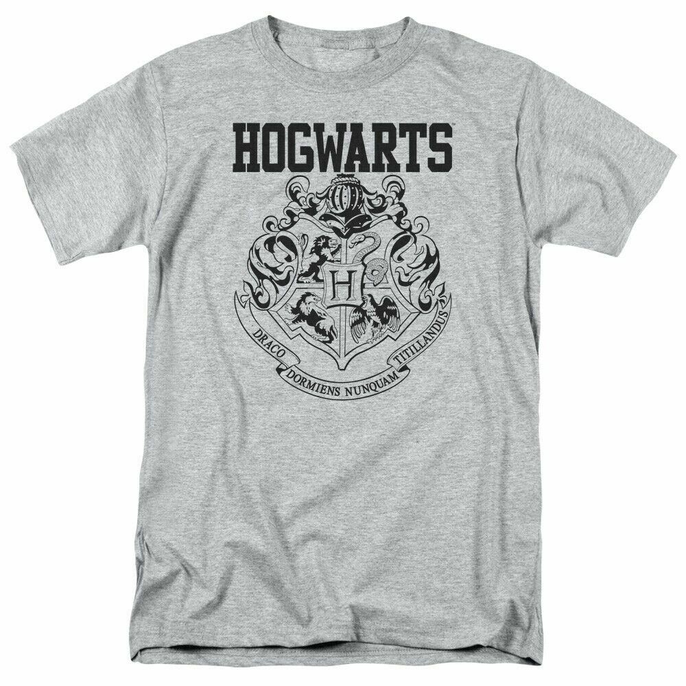 26 Harry Potter Hogwarts Athletic T Shirt Mens Licensed Wizard Movie Tee Sport Gray Unisex T-Shirt M