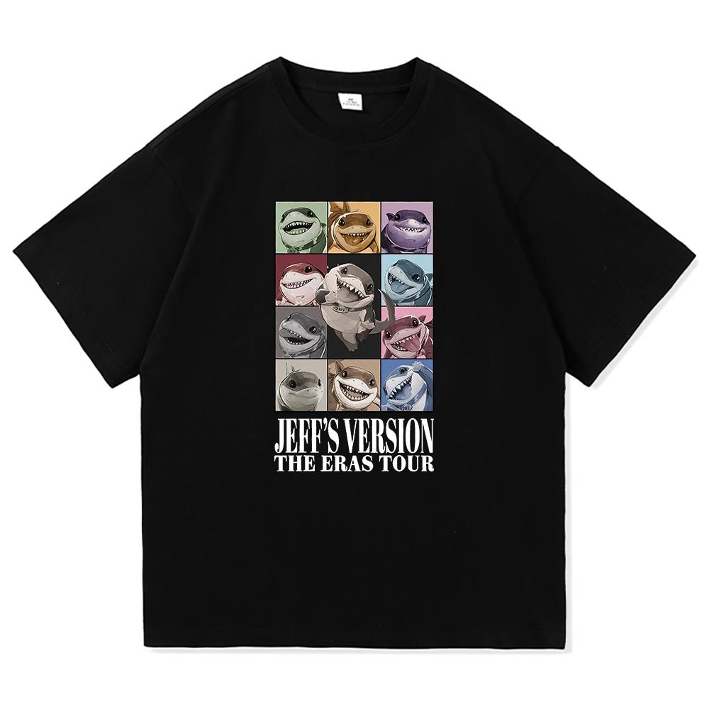 Vintage Jeff The Land Shark The Eras Tour T Shirt Fashion Men Funny Cute Landshark Tshirt Unisex High Quality Cotton Tees Shirts