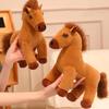 Pony Figure 2026 Horse Year Mascot PP Cotton Filled Detailed Horse Ornament Brown Foal Doll Sculpture Desktop Bedside Car Decor