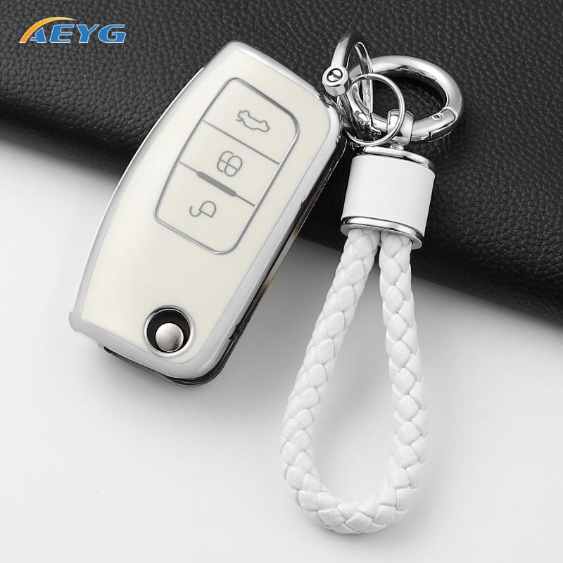 Car Key Case Cover for Ford Focus 2 MK2 Fiesta Mondeo Galaxy Ecosport Kuga Escape Falcon B-Max C-Max Keychain Accessories