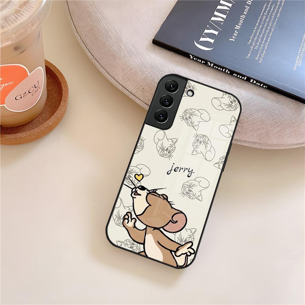 

Couple J-JerryS Mouse TomS Phone Case Glass For Samsung Galaxy S20 S25 S21 S22 S24 S23 Ultra Fe Plus A54 A16 A24 A55 A53 M54 Coq Samsung S20 Ultra