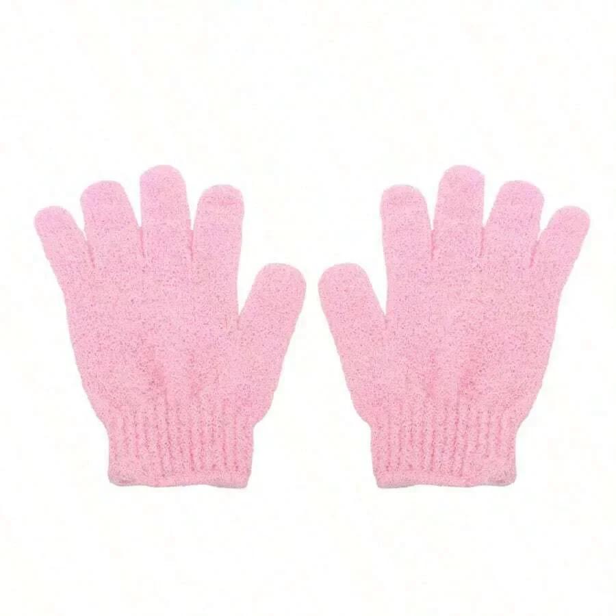 Five Fingers Bath Gloves Reversible Exfoliating Shower Body Scrub Gloves Cleansing Tools Bath Towel Bath Products Back Scrub