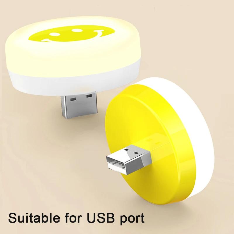 USB-Nachtlicht, Mini-LED-Nachtlicht, USB-Stecker, Lampe, Powerbank, Aufladen, USB-Buchlichter, kleine runde Lese- und Augenschutzlampen