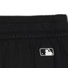Calças Casuais Soltas de Cintura Média Listradas do MLB New York Yankees Unissex Pretas 3APTB1143-50BKS