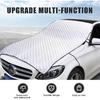 1 PC Car Half Car Cover Sunshade, Windshield Hood All-Season Protection Waterproof Dustproof Frostproof Portable Car Cloth, Outdoor Indoor Foldable