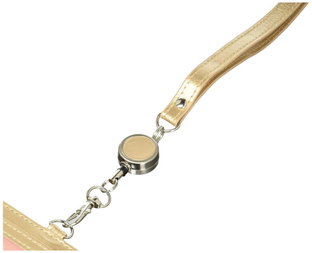 Sekisei Reel ID Card Bell Holder, Gold, Post, BP-5703-43