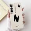 For Oppo Realme 14x 5G RMX3940 Case Popular Letter A-Z Pattern Soft Silicone Cover For Realme V60 Pro 5G Shockproof Phone Shell