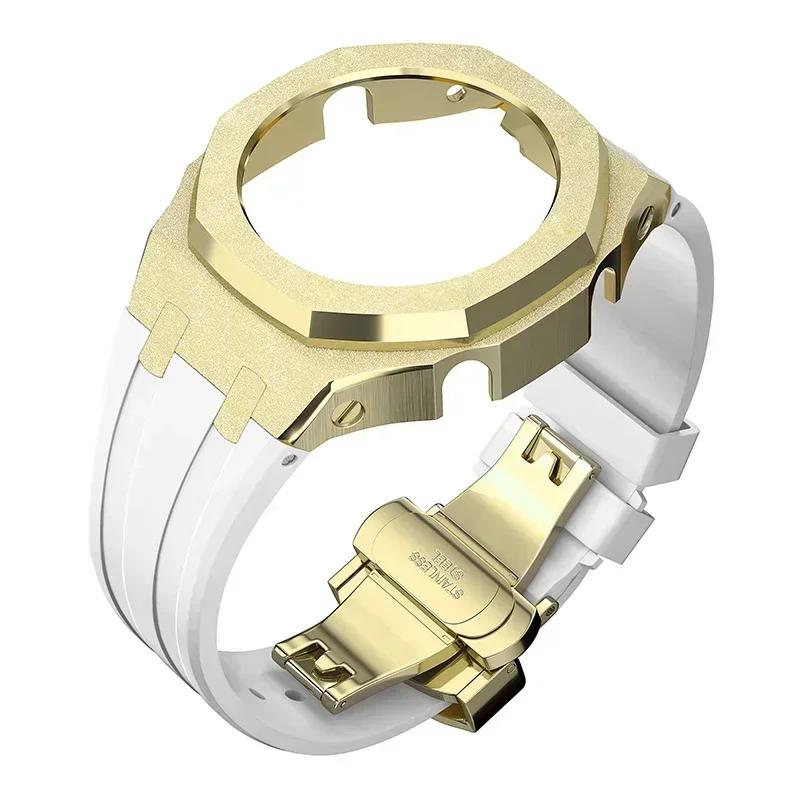 Zestaw modyfikacyjny Gen4 do Casioak GM2100 Metalowa obudowa ze stali nierdzewnej Gumowy pasek Zestaw do modyfikacji Akcesoria Casioak GM-2100 ze śrubami