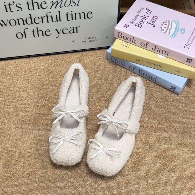 

Туфли Мэри Джейн на скрытом каблуке 5 см с мехом для миниатюрных женщин - Новая осенне-зимняя коллекция 2024, обувь на флисовой подкладке 35