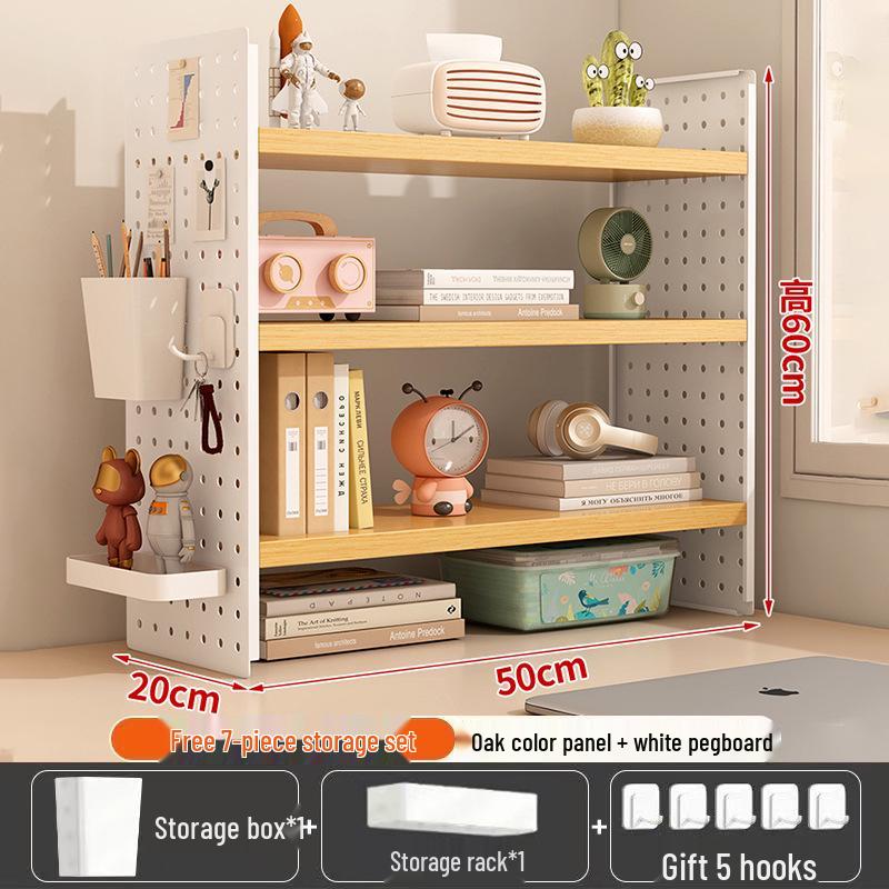 Pegboard Desktop Organizer: Multi-layer Storage Rack for Dorm, Home, or Office Desk