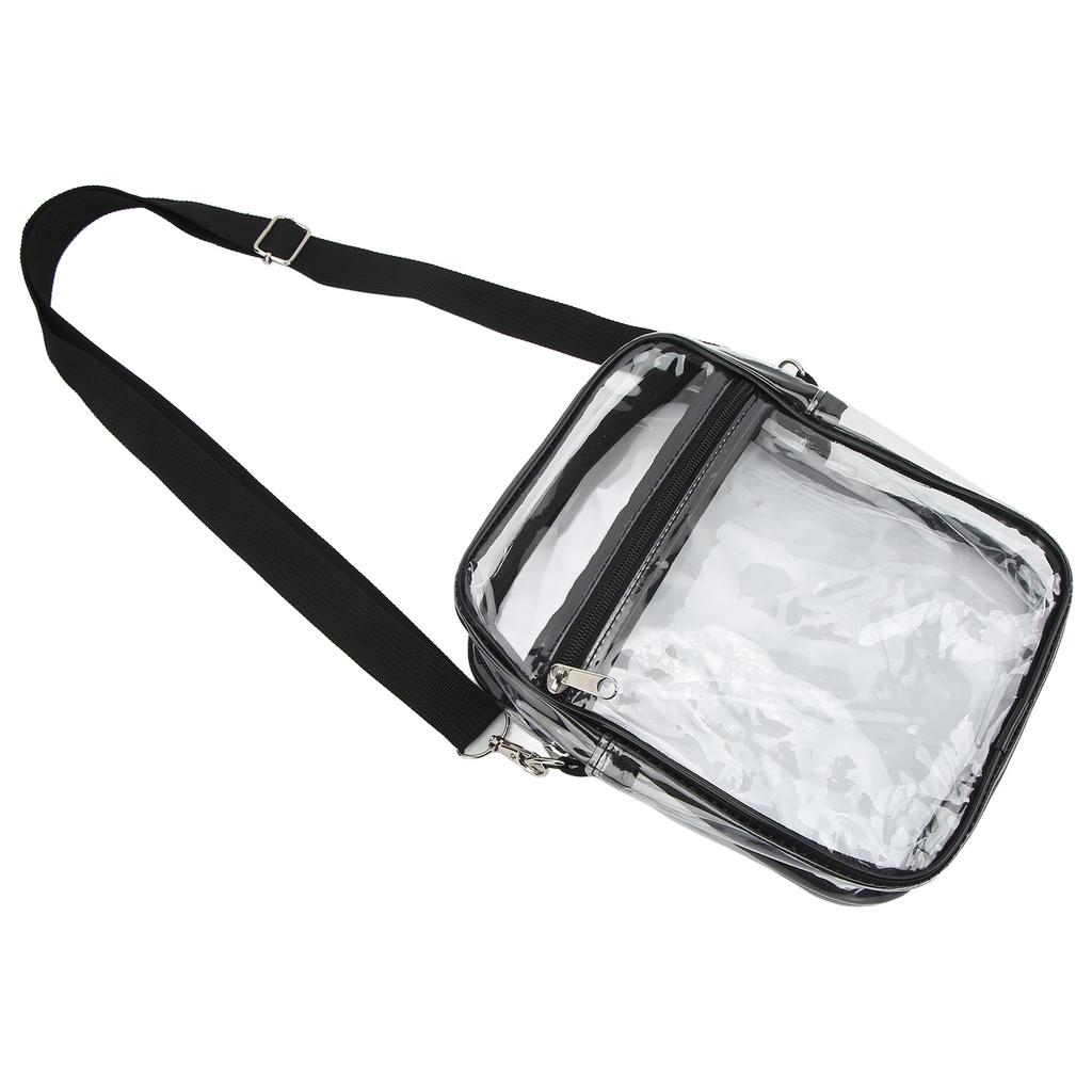 Clear Messenger Bag Stadium Approved Transparent PVC Shoulder Bag for Work Business L