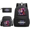 Kpop Dämonenjäger Kinderrucksack mit atmungsaktivem Oxford-Stoff für Schule und Freizeit