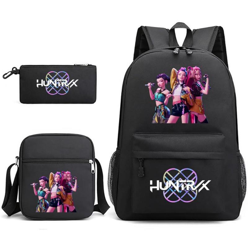 Kpop Dämonenjäger Kinderrucksack mit atmungsaktivem Oxford-Stoff für Schule und Freizeit