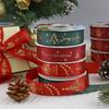 25 Yards/Lot Printed 10/25mm Christmas Ribbon DIY Gift Packing