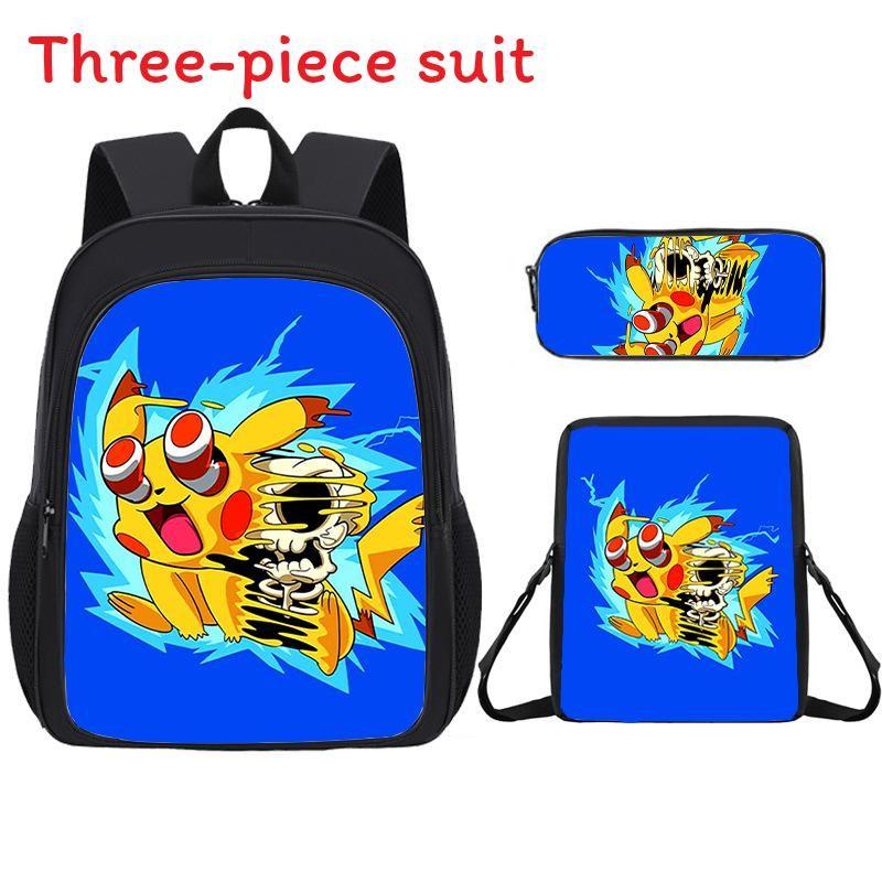 Pokemon Pikachu Childrens School Backpack With Lightweight Oxford Fabric For Elementary Students