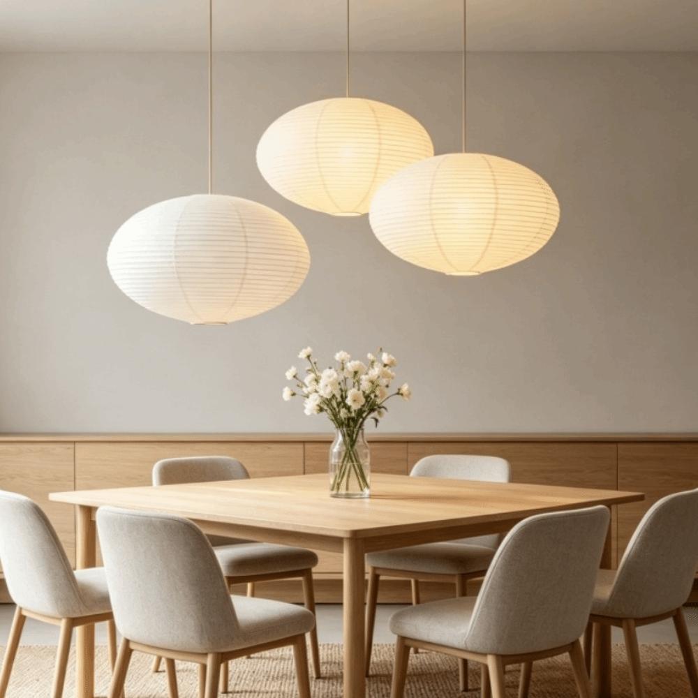 Hanging Paper Lampshade Modern Pendant Light Lamp Cover Ceiling Light Cover Restaurant Farmhouse