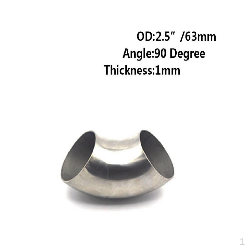 63mm 90 Degree Elbow Aluminum Turbo Intercooler Piping Tubing 2.5inch