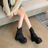 High Quality Women Boots Platform Ankle Boots Casual Outdoor Botas Anti Slip Boots Fathion Shoes Leather