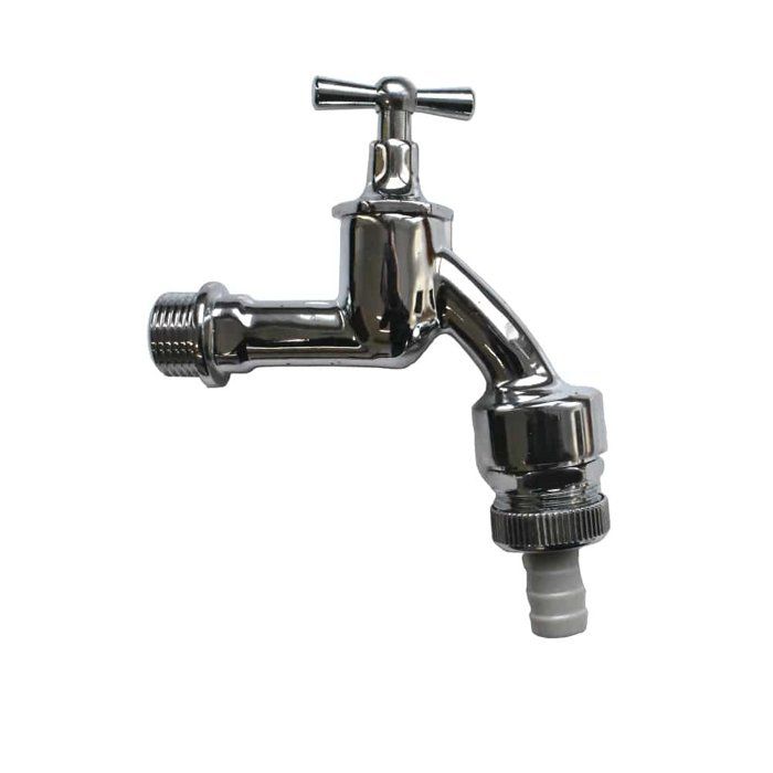 Robinet de puisage 1/2 pouce, chromé avec aérateur