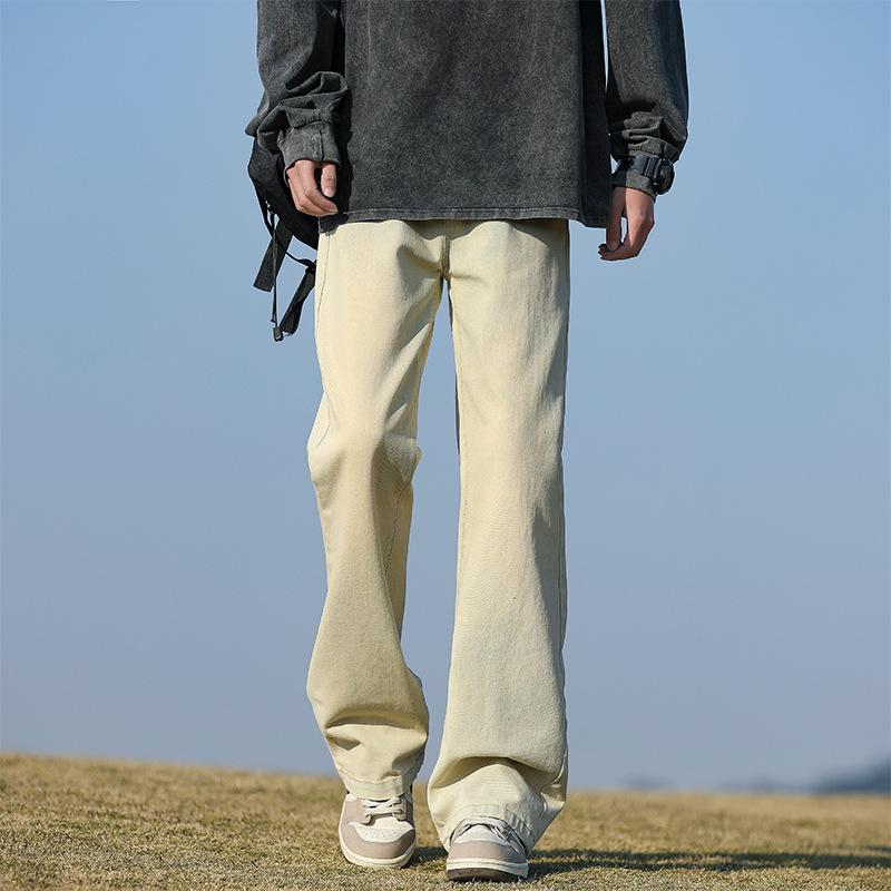 Micro-Flare Jeans Herren Frühling und Sommer Neu Amerikanischer High Street Retro Old Straight Loose Hosen