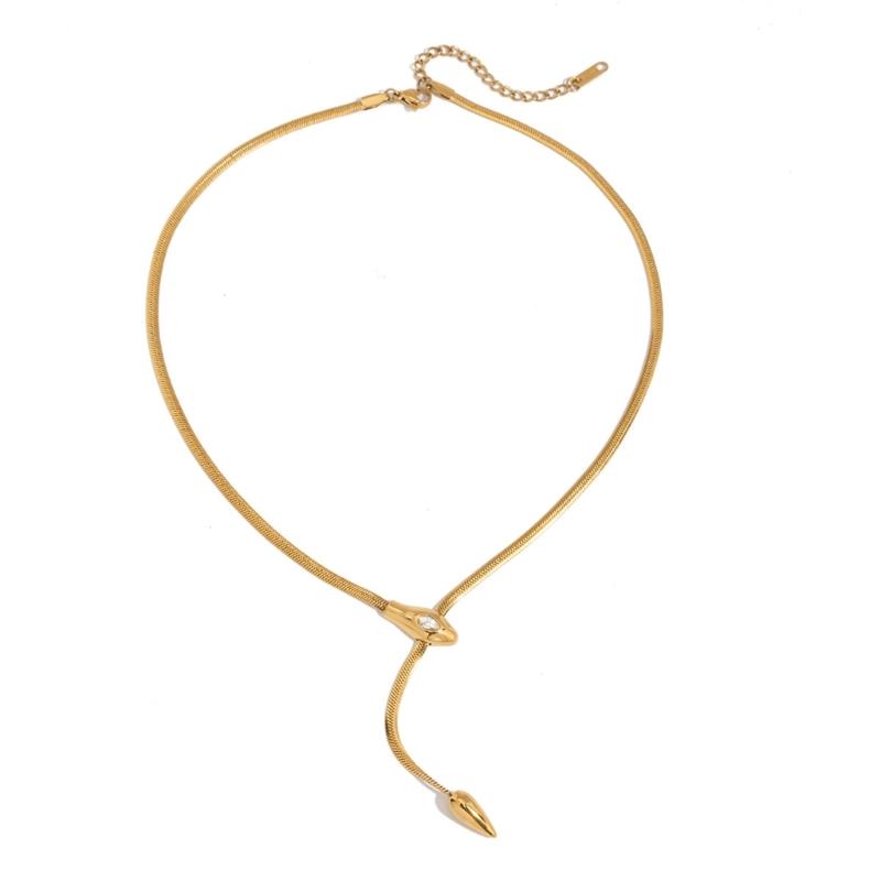 

Lightweight Stainless Steel Y Necklace With Sparkling Zircon Stones Clavicle Chain Charm For Daily Or Evening Wear 1