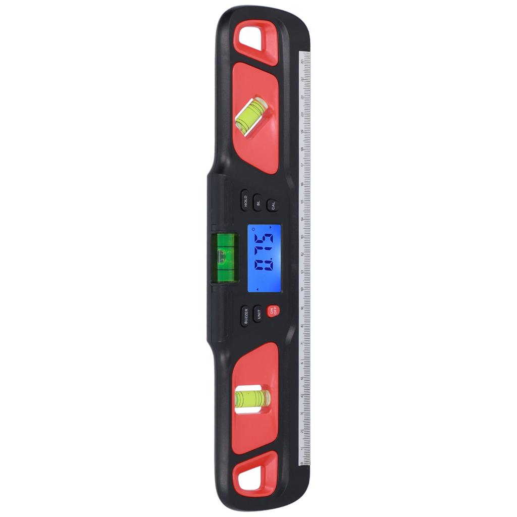 High Accuracy Magnetic Spirit Level Levelling Instrument Mini Digital Protractor for Home Decoration Garden WorkRed