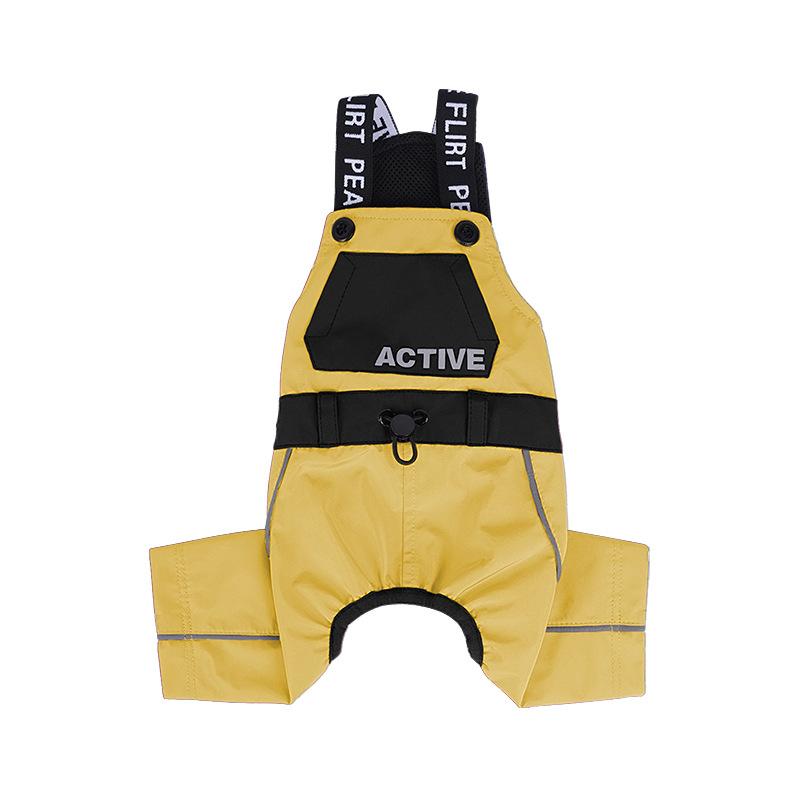 

Одежда для собак Весенне-летняя двухлапая куртка на лямках Шнауцер Сиси пылезащитная, грязеотталкивающая и водонепроницаемая уличная одежда на четырех лапах 2XL жёлтый