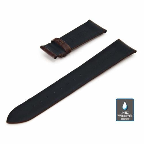 CASSIS MULHOUSE D 20mm Dark Brown Leather Watch Strap with Waterproof Backing, Replacement Tool Included, U1124201034020