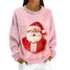 Women's Fleece Hoodie Long-Sleeve Round  Neck Casual Comfortable Loose-Fit Lightweight Women's Hoodie
