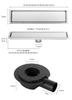 20CM High Quality 304 Stainless Steel Linear Floor Drain Long-lasting Bathroom Side Drainage with PP Strainer