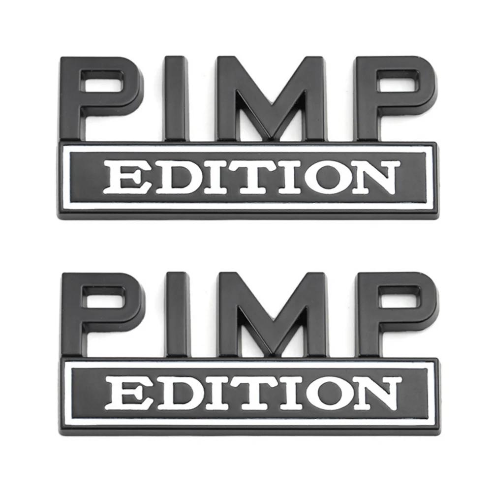 

2x PIMP EDITION Logo Emblem Car Truck Fender Tailgate Badge for Sierra Ram F150 350 Car Stickers Accessories