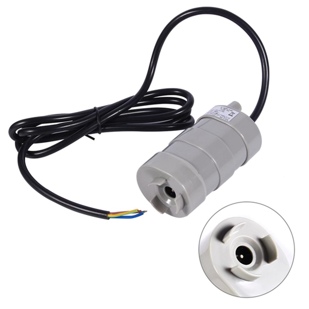 Mini DC 12V Vertikal Dränkbar Motor Vattenpump 5M 1000L/H med 1,5M Svart Blank Ledning