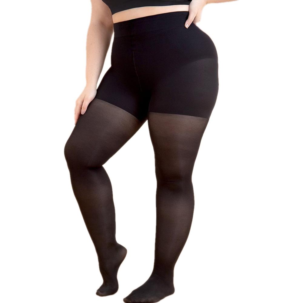 New 40D Women Black PLUS SIZE S-3XL CONTROL TOP Shaping Tights Ladies Confort Lift Hip Nylon Hosiery Pantyhose