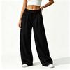 Women's Color Casual Lined Wide Leg Sweatpants with Pockets and