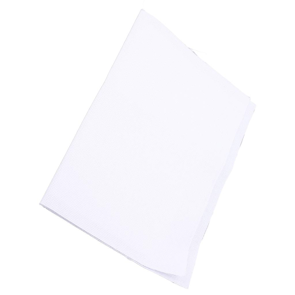 Crossing Stitch Mesh Cloth 14CT 30x45cm White Cotton Material Embroidery Supplies for Handbag Purse