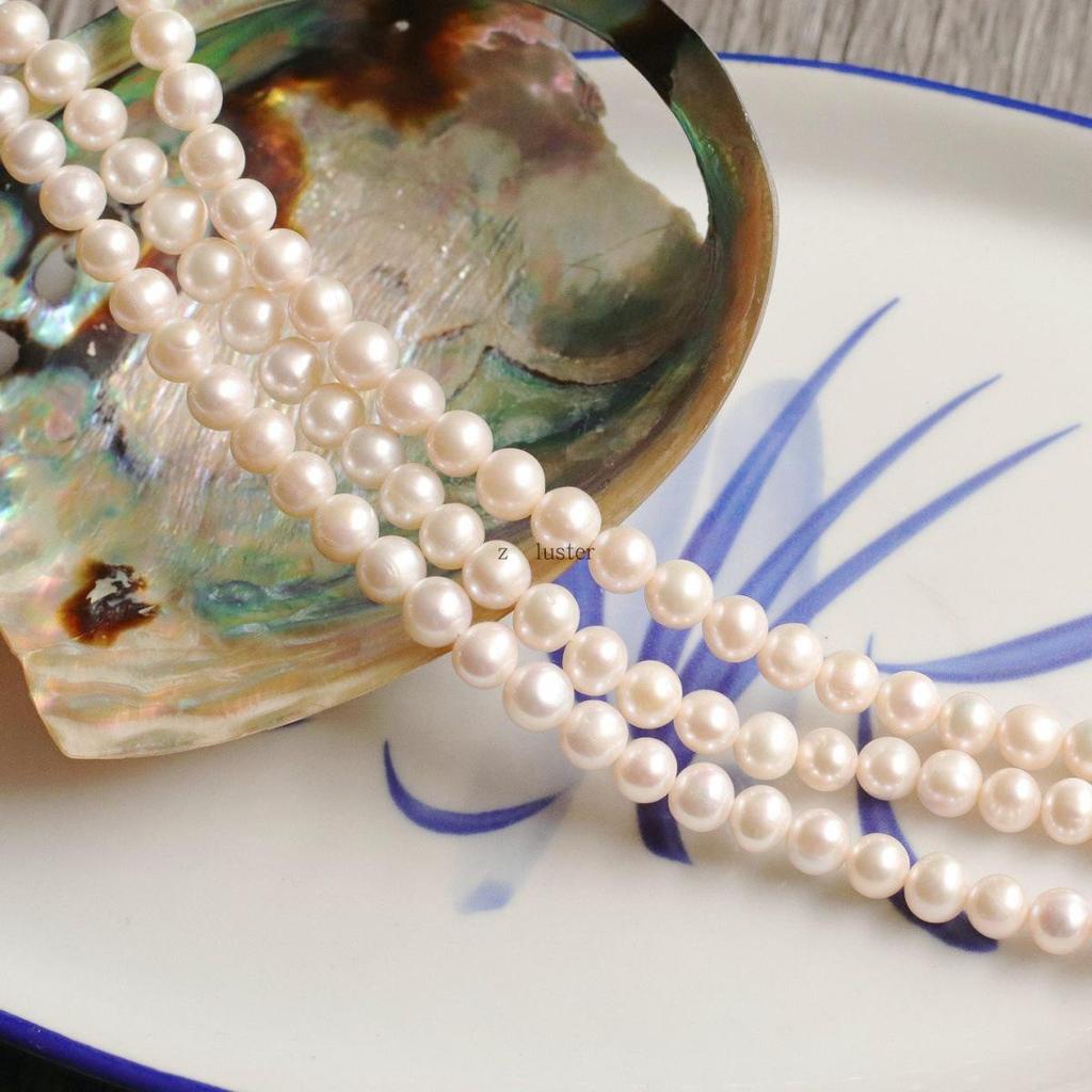 Handmade Natural Freshwater 8-9mm Round Pearl Beads for DIY Jewelry Making
