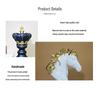 Black and White Chess Piece Resin Figurine for Creative Home Decor