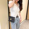Bag Women's Fashion Pattern Hidden Buckle Shoulder Messenger Chain Paper Bag Versatile, Small Square Bag