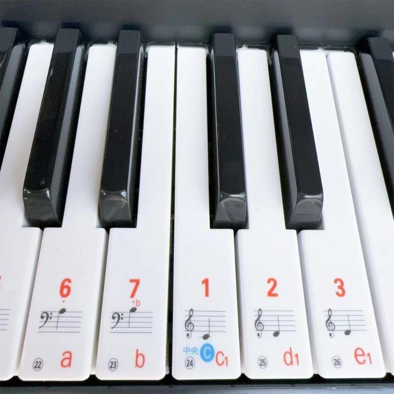 Piano Stickers for 88/61/54/49/37 Keys Piano Keyboard Music Labels Clear Piano Keyboard Stickers Easy to Read