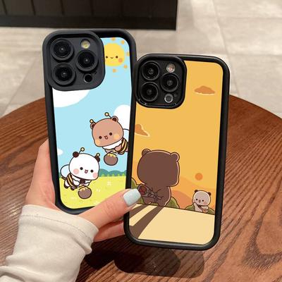 Cute BuBu D-DuDu Phone Case For iPhone 11 12 13 14 15 16 17 Pro Max Shockproof Soft TPU Back Cover