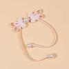Botões de Tassel de Pérola Tecidos à Mão Estilo Chinês Fivela de Cheongsam Acabamento com Contas Fixador Para Orelha de Coelho Cauda Longa Botões Decorativos
