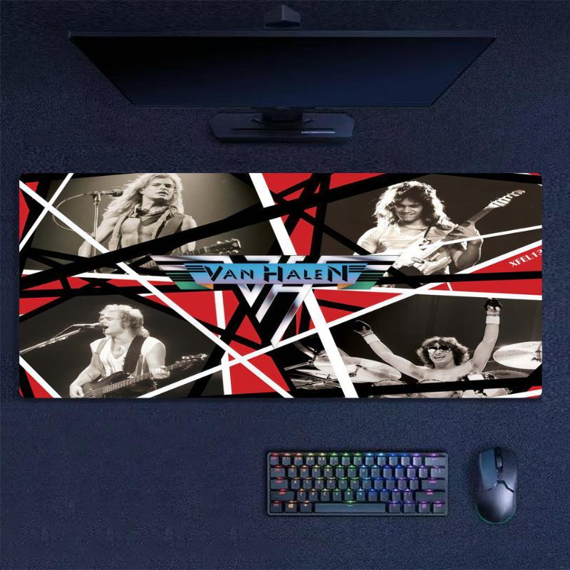 Van Halen Color Mouse Pad Large Gaming Table Cushion Non-slip Laptop Tablet Big Mousepad XXL Mat Mini PC Playmat With Lock edge