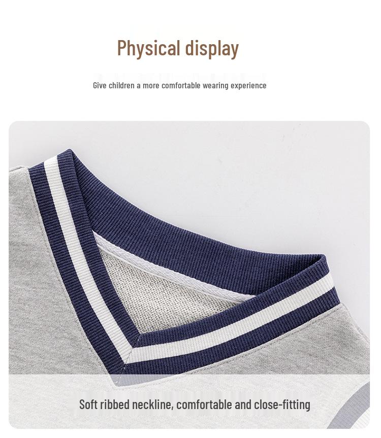 Boys' College Style Sleeveless Toddler Vest - Spring/Autumn Wear