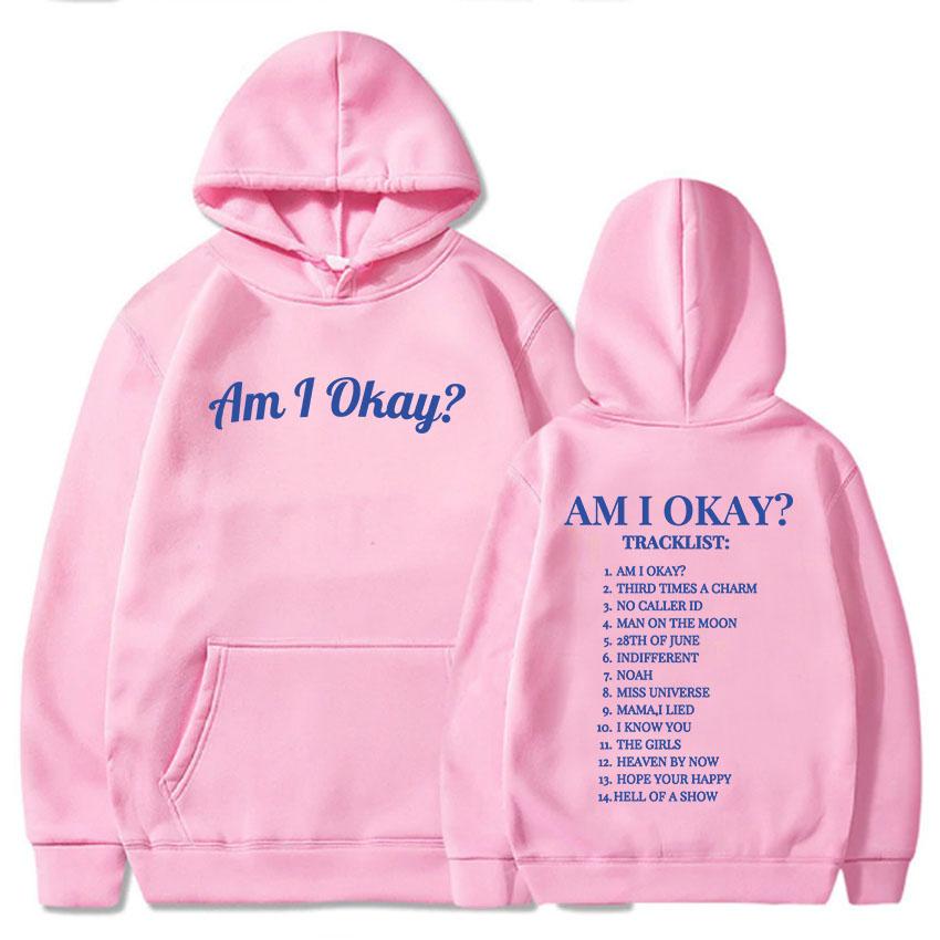 Am I Okay Album Grafik-Hoodies Megan Moroney Kleidung Langarm Winter Warme Sweatshirts Moletom Unisex Streetwear Print Hoodie