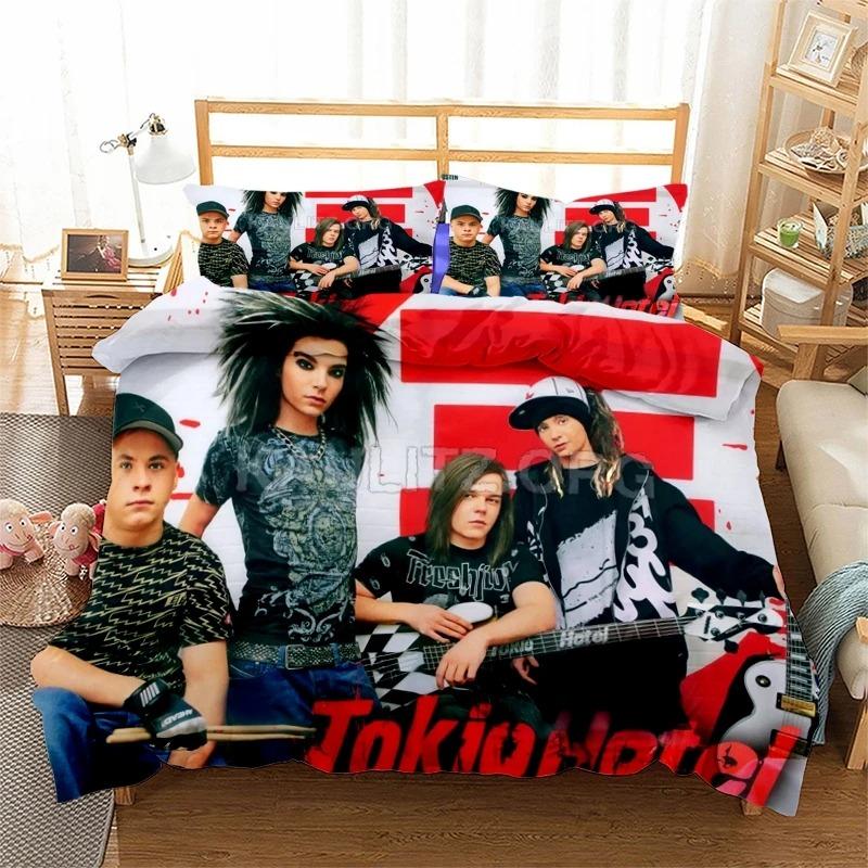 Rock Band Tokio Hotel3D Print Bedding Set Duvet Covers Pillowcases One Piece Comforter Bedding Sets Bedclothes Bed K581